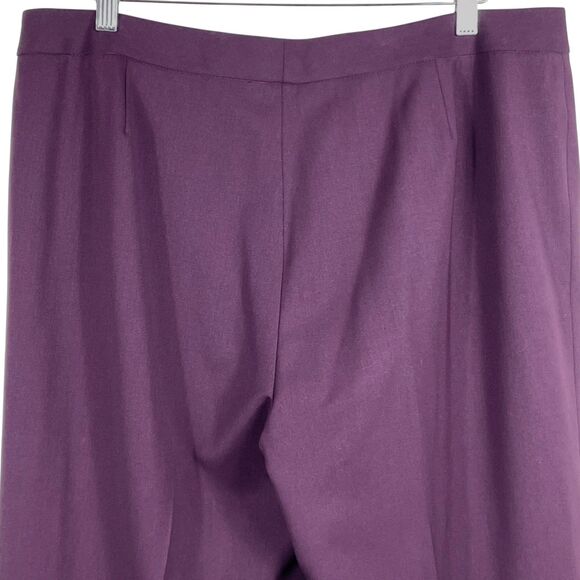 LAFAYETTE 148 Women Mensware Wool Dress Pant Size 16 Straight Leg Red Purple EUC - Picture 10 of 16